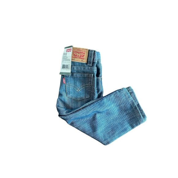 Levi’s 514 Straight Leg Infant Toddler Blue Jeans 18 M Snap Adj. Waist NEW - Picture 1 of 10